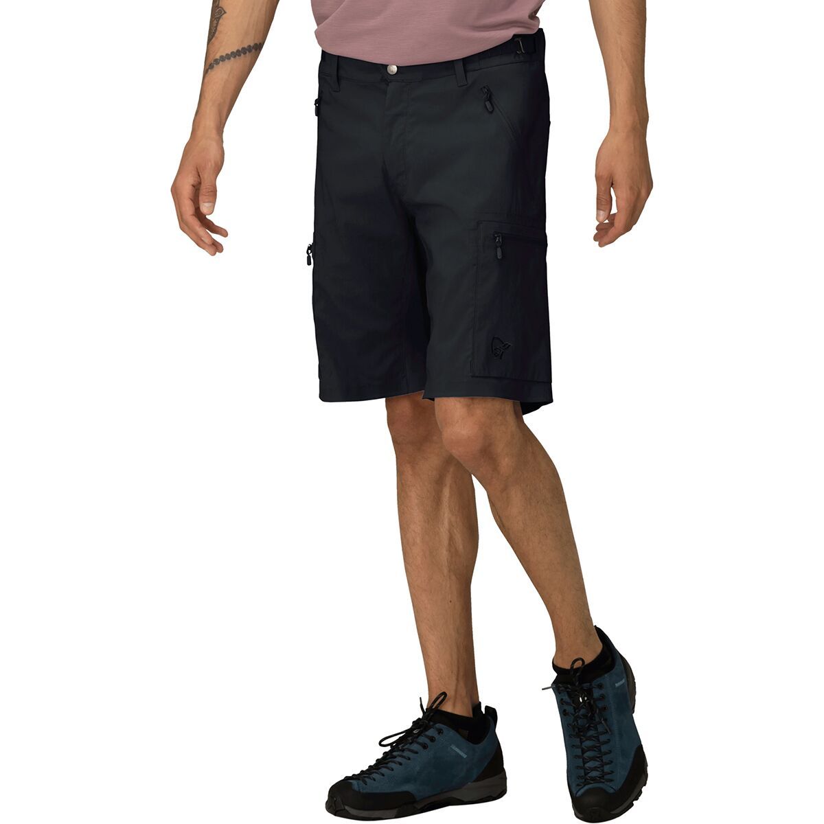 Image of Norrona Femund Light Cotton Short - Men's Navy Blazer, M