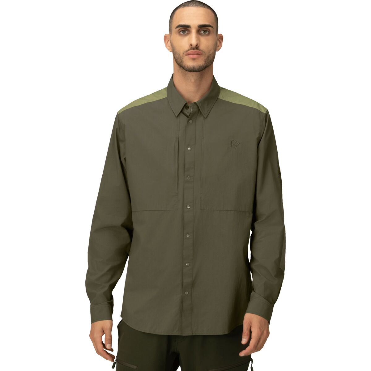 Image of Norrona Femund Light Shirt - Men's Olive Night, XL
