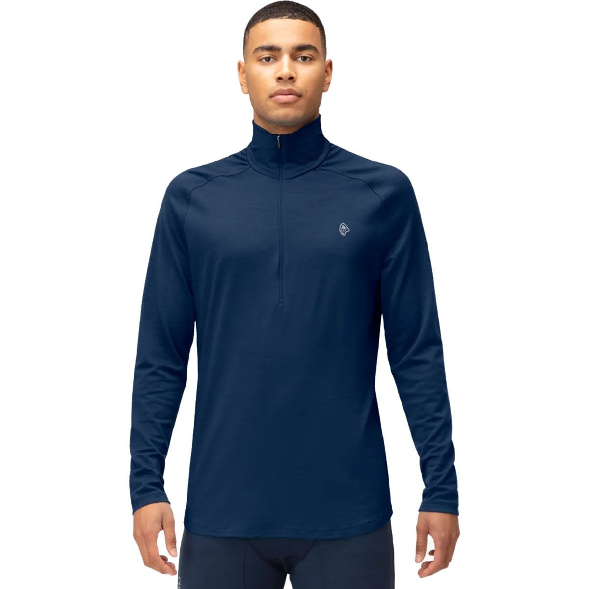 Norrona Femund PureUll Zip Neck Baselayer Top - Men's Indigo Night, S