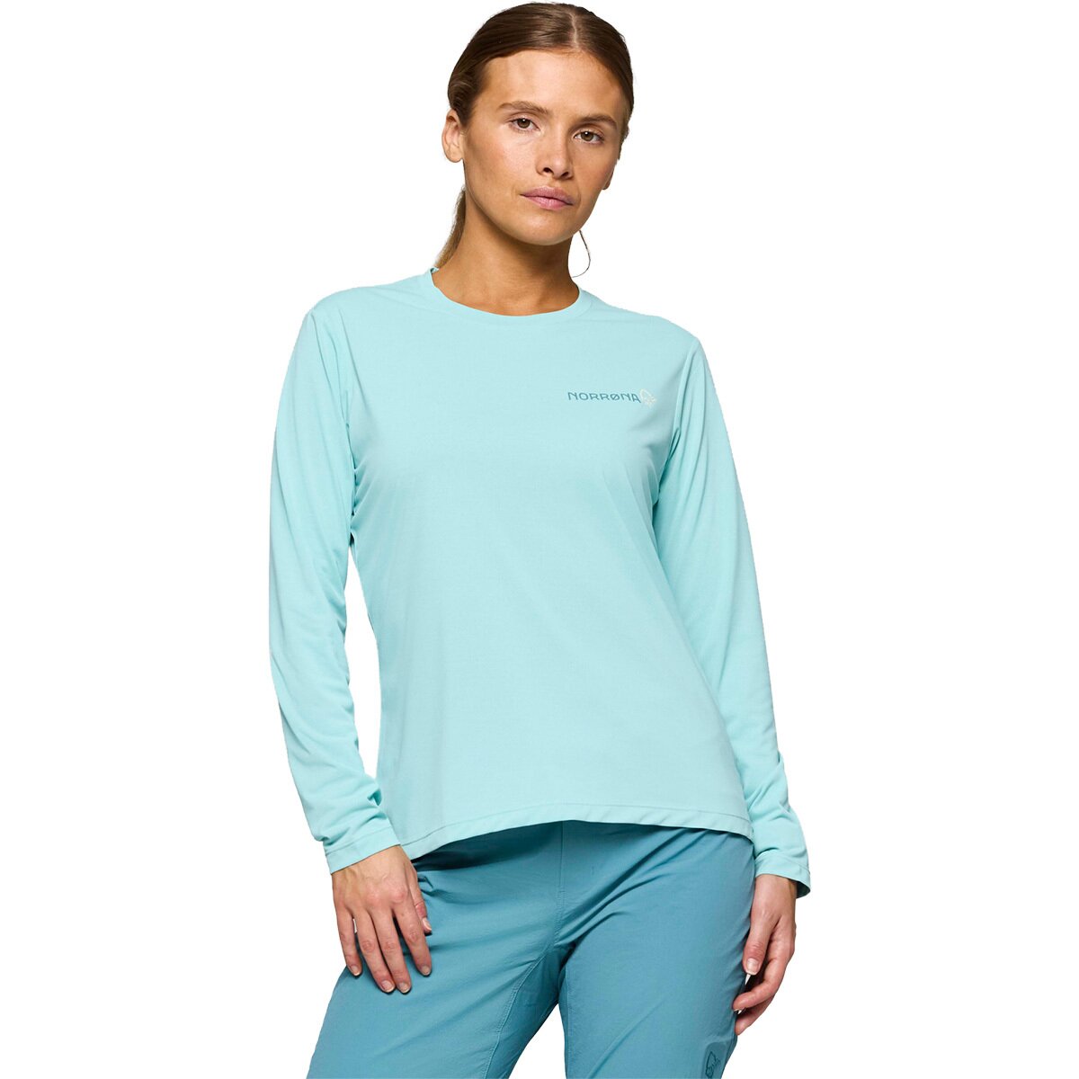 Image of Norrona Femund Tech Long-Sleeve Top - Women's Aqua Haze, L