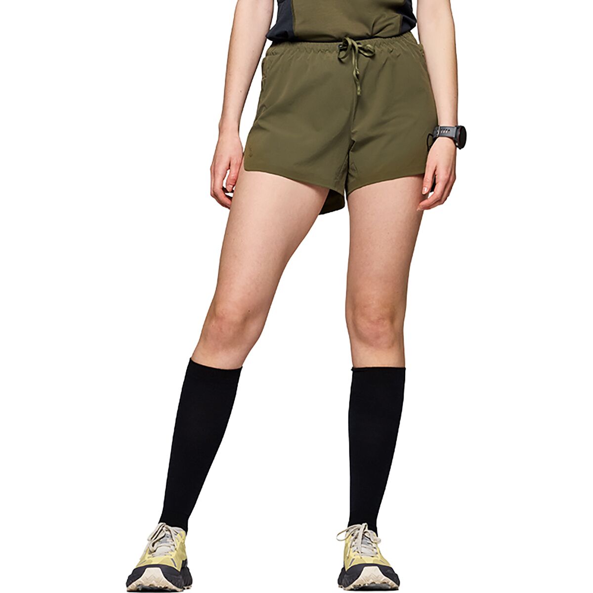 Image of Norrona Senja Flex1 4in Short - Women's Olive Night, S