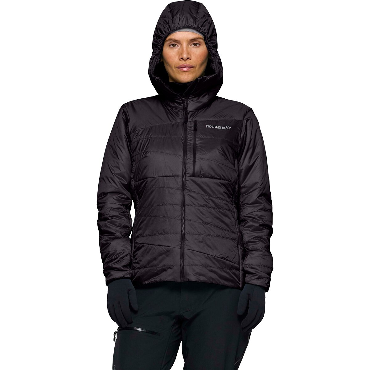 Image of Norrona Falketind Thermo40 Hooded Jacket - Women's Caviar, L