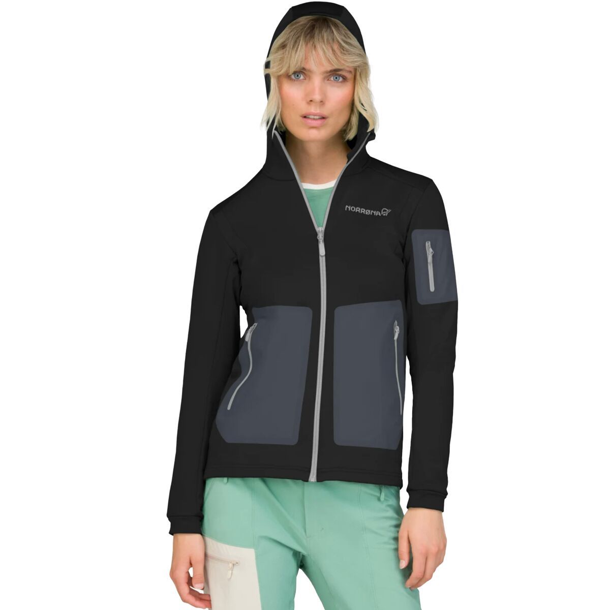Image of Norrona Falketind Warm2 Stretch Hooded Jacket - Women's Caviar, M