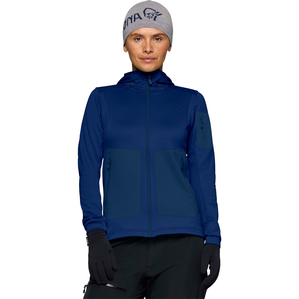 Image of Norrona Falketind Warm2 Stretch Hooded Jacket - Women's Indigo Night, M