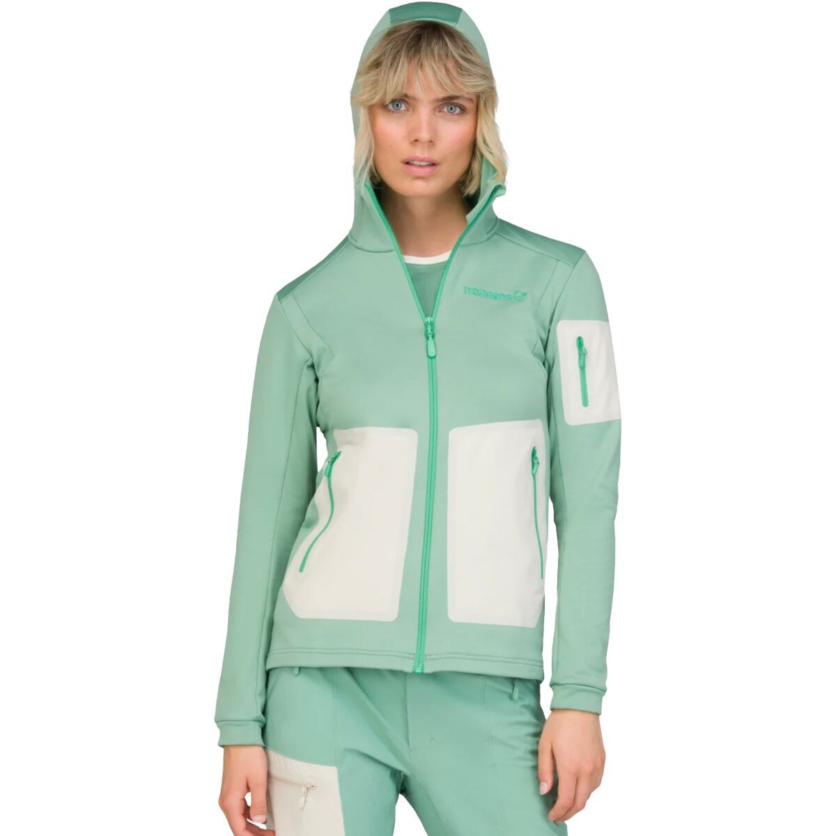 Norrona Falketind Warm2 Stretch Hooded Jacket - Women's Malachite Green, L