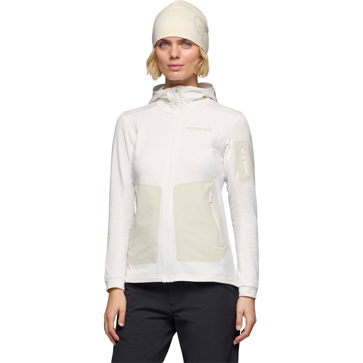 Image of Norrona Falketind Warm2 Stretch Hooded Jacket - Women's Snow White, L