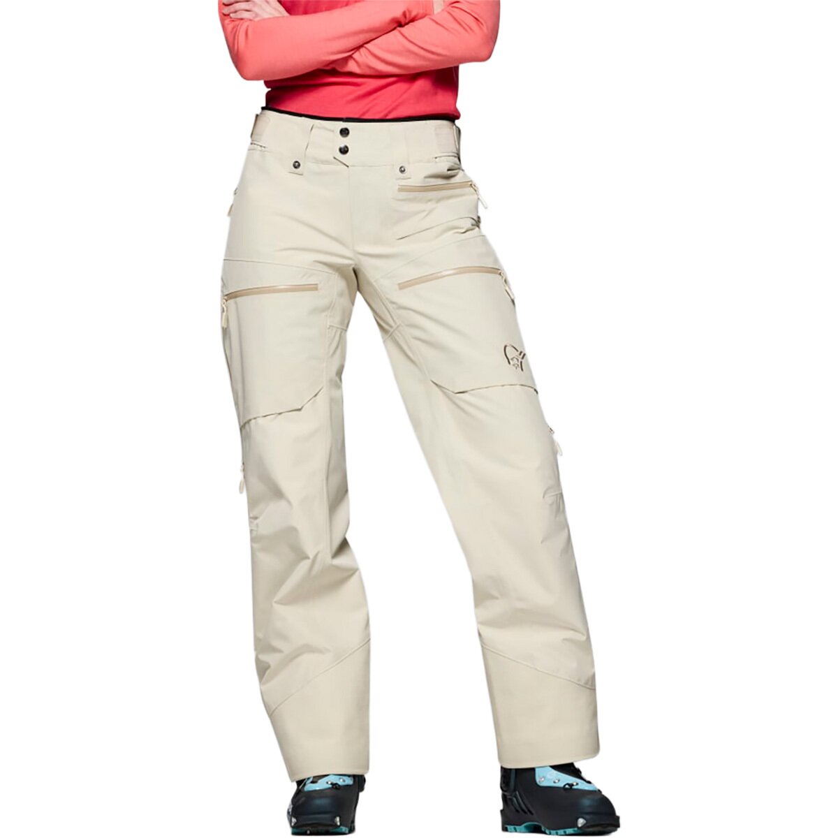 Image of Norrona Lofoten GORE-TEX Insulated Pant - Women's Oatmeal, L/Reg