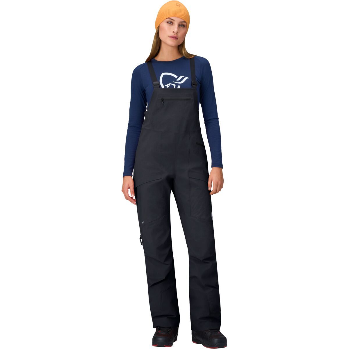 Image of Norrona More Flex1 Bib Pant - Women's Caviar, XS