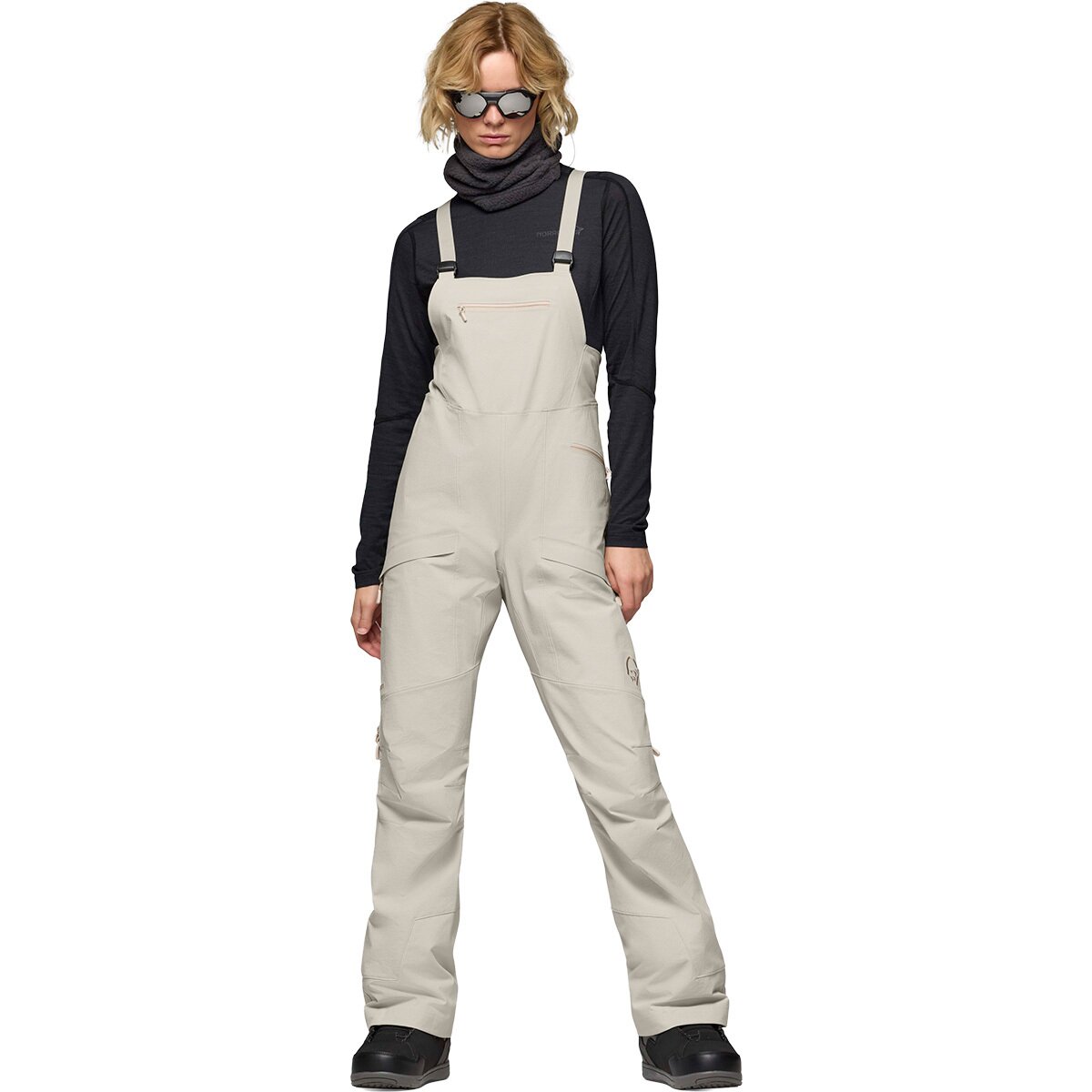 Norrona Norrona More Flex1 Bib Pant - Women's Oatmeal, L