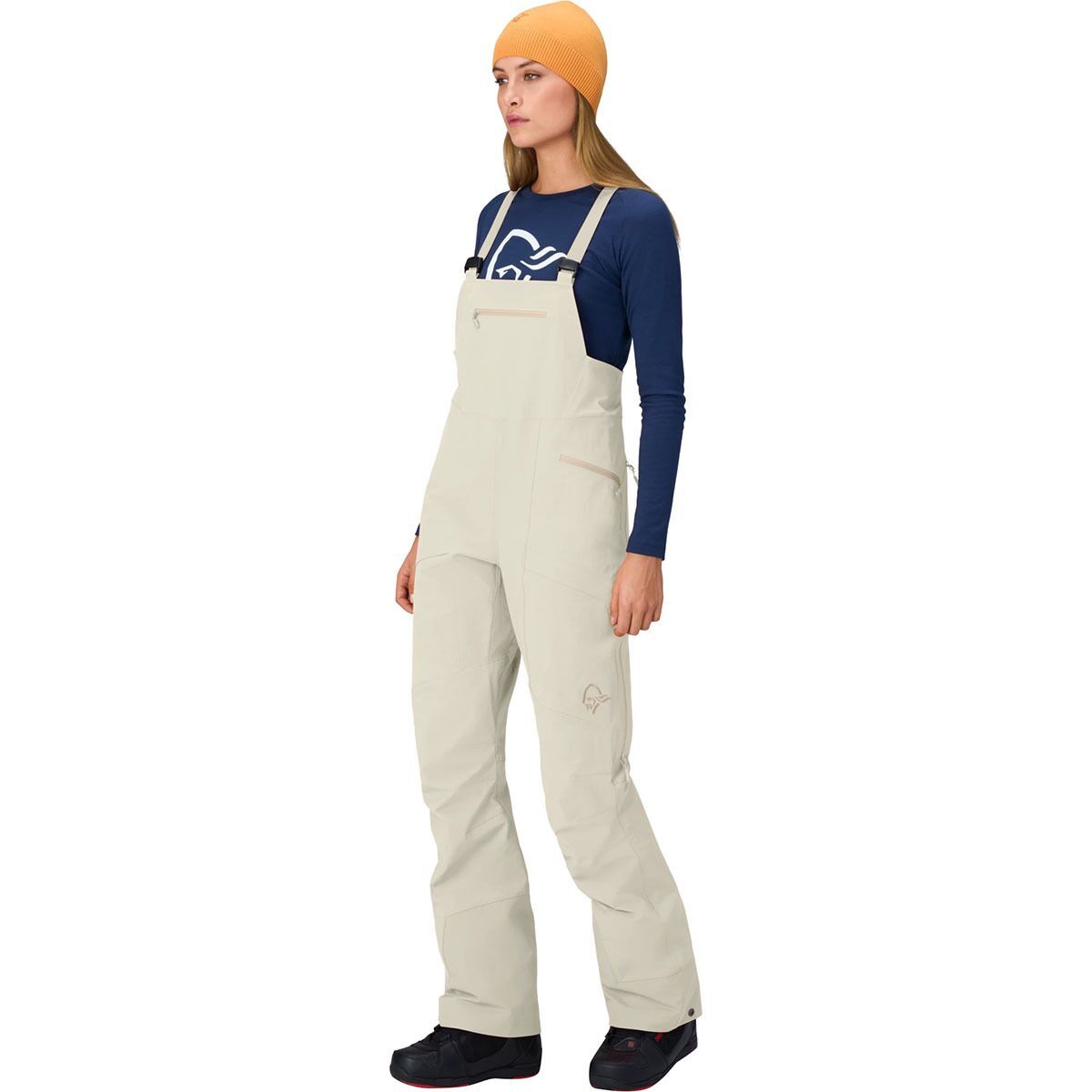Image of Norrona More Flex1 Bib Pant - Women's Oatmeal, M