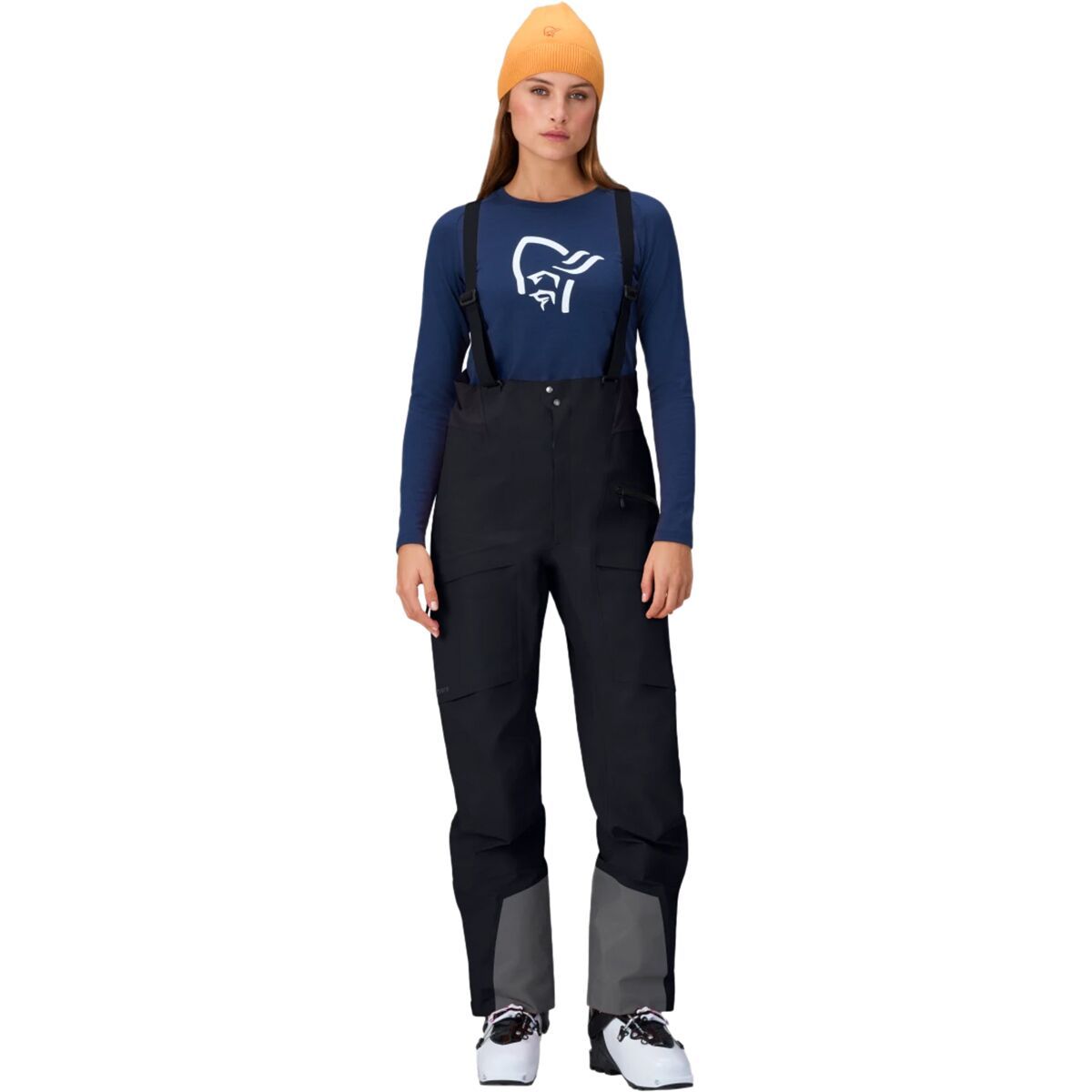 Image of Norrona More GORE-TEX Salopette - Women's Caviar, XS