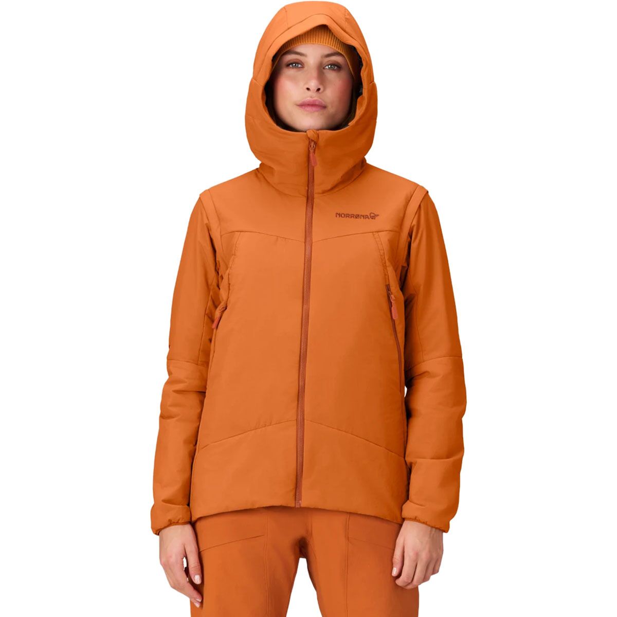 Image of Norrona More Thermo60 Aero200 Jacket - Women's Gold Flame, XS