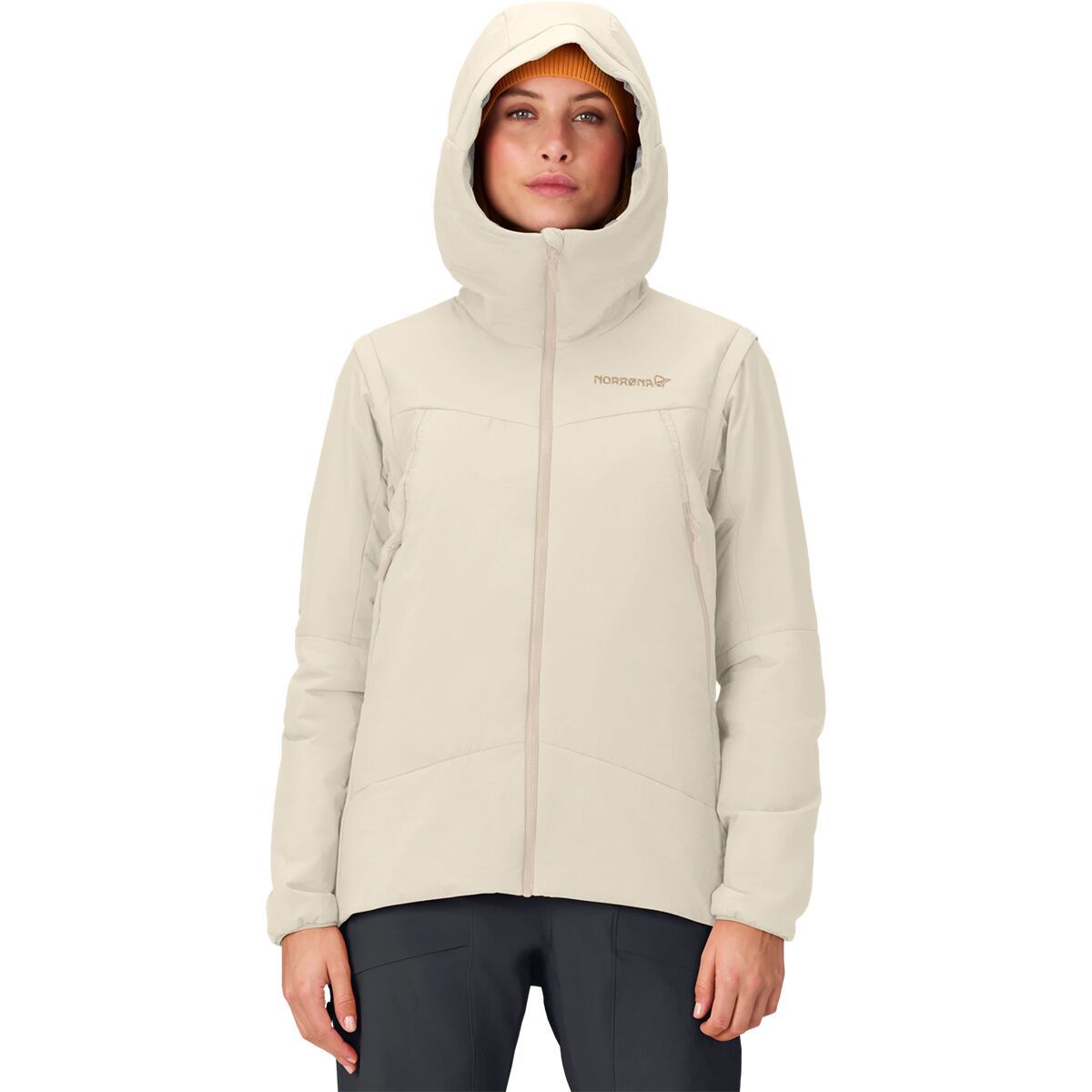 Image of Norrona More Thermo60 Aero200 Jacket - Women's Oatmeal, L