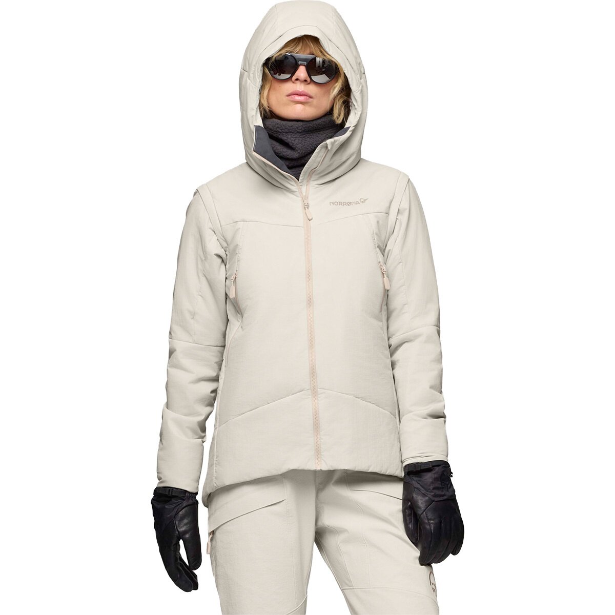Image of Norrona More Thermo60 Aero200 Jacket - Women's Oatmeal, L