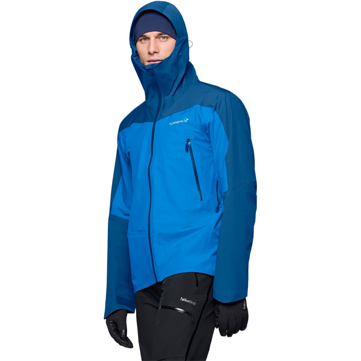 Image of Norrona Falketind GORE-TEX Jacket - Men's Brilliant Blue/Dark Blue, M