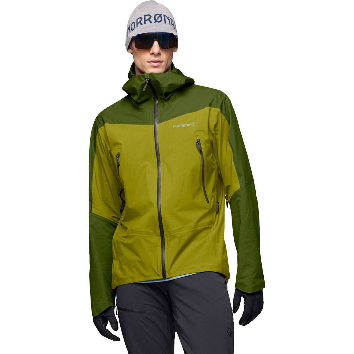 Image of Norrona Falketind GORE-TEX Jacket - Men's Golden Lime/Pesto, L