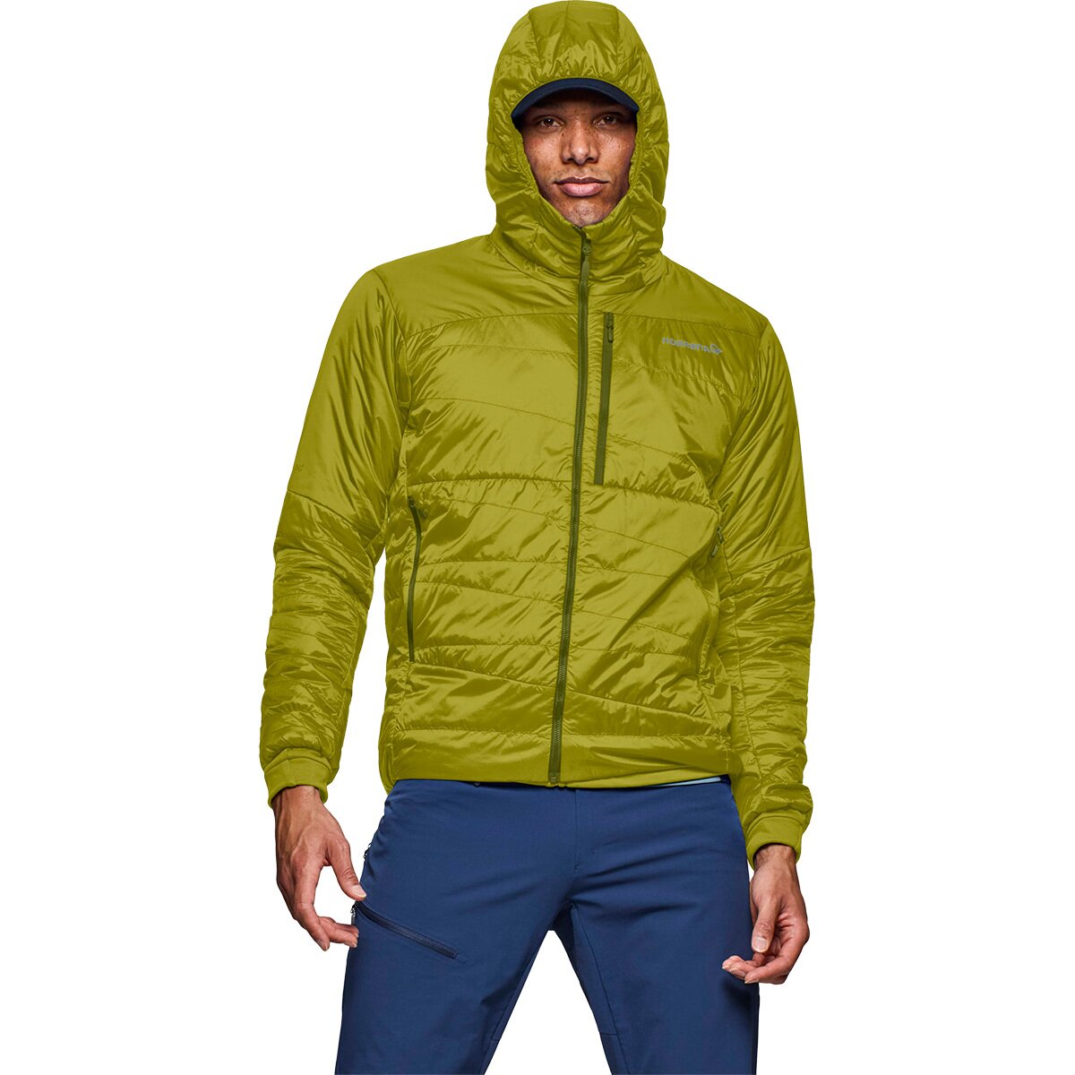 Image of Norrona Falketind Thermo40 Hooded Jacket - Men's Golden Lime, M