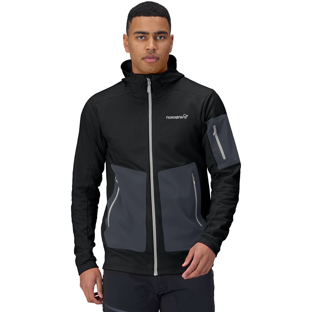 Image of Norrona Falketind Warm2 Stretch Hooded Jacket - Men's Caviar, M