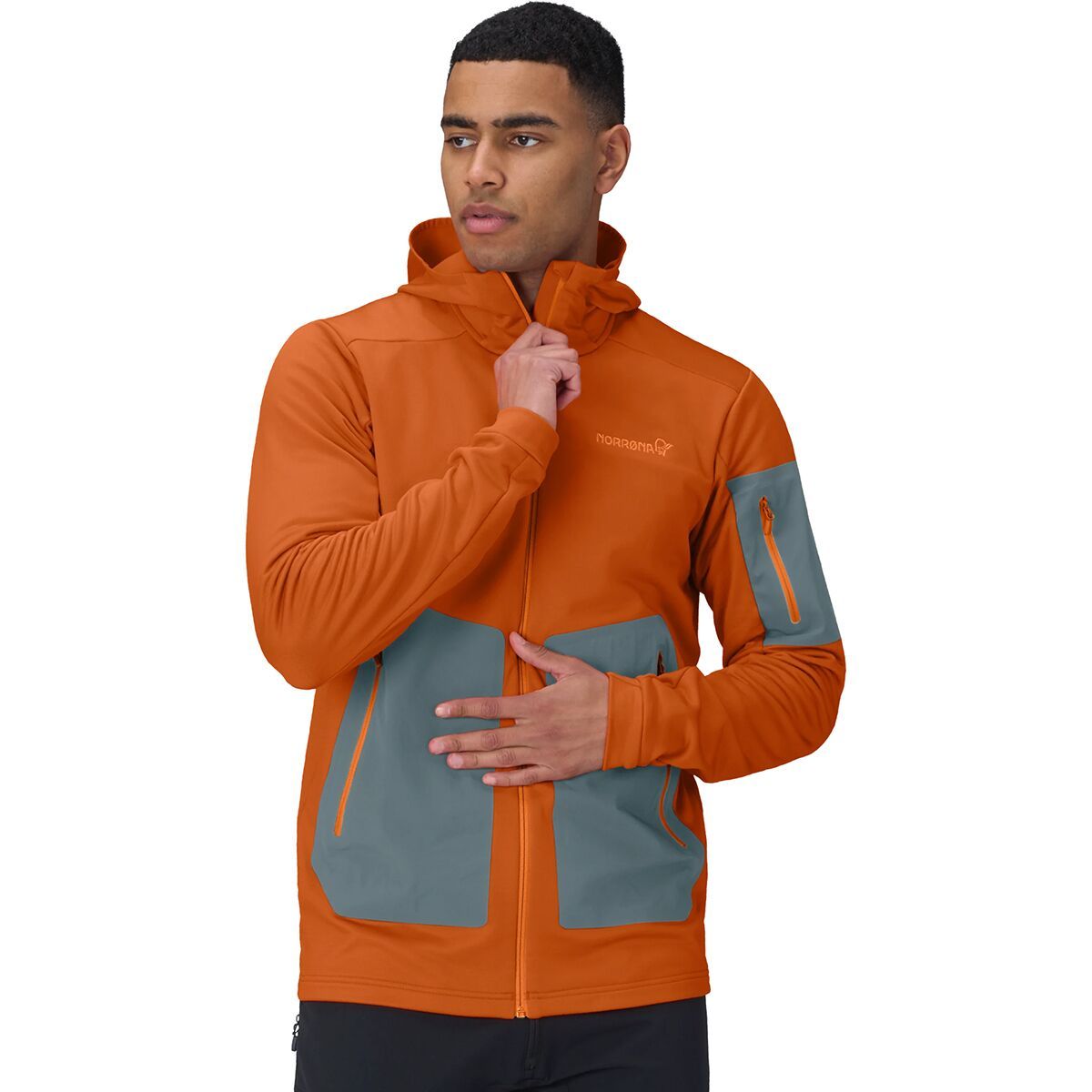 Image of Norrona Falketind Warm2 Stretch Hooded Jacket - Men's Gold Flame, S