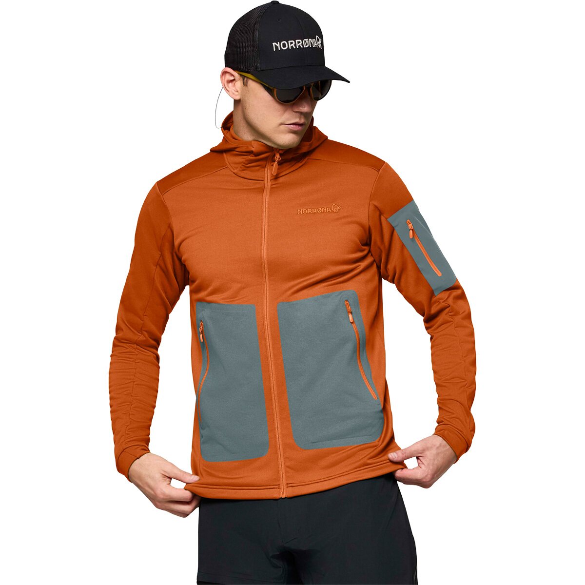 Image of Norrona Falketind Warm2 Stretch Hooded Jacket - Men's Gold Flame, L