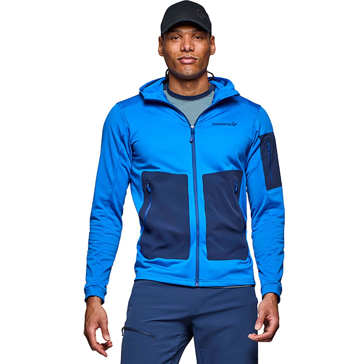 Image of Norrona Falketind Warm2 Stretch Hooded Jacket - Men's Skydiver, XL