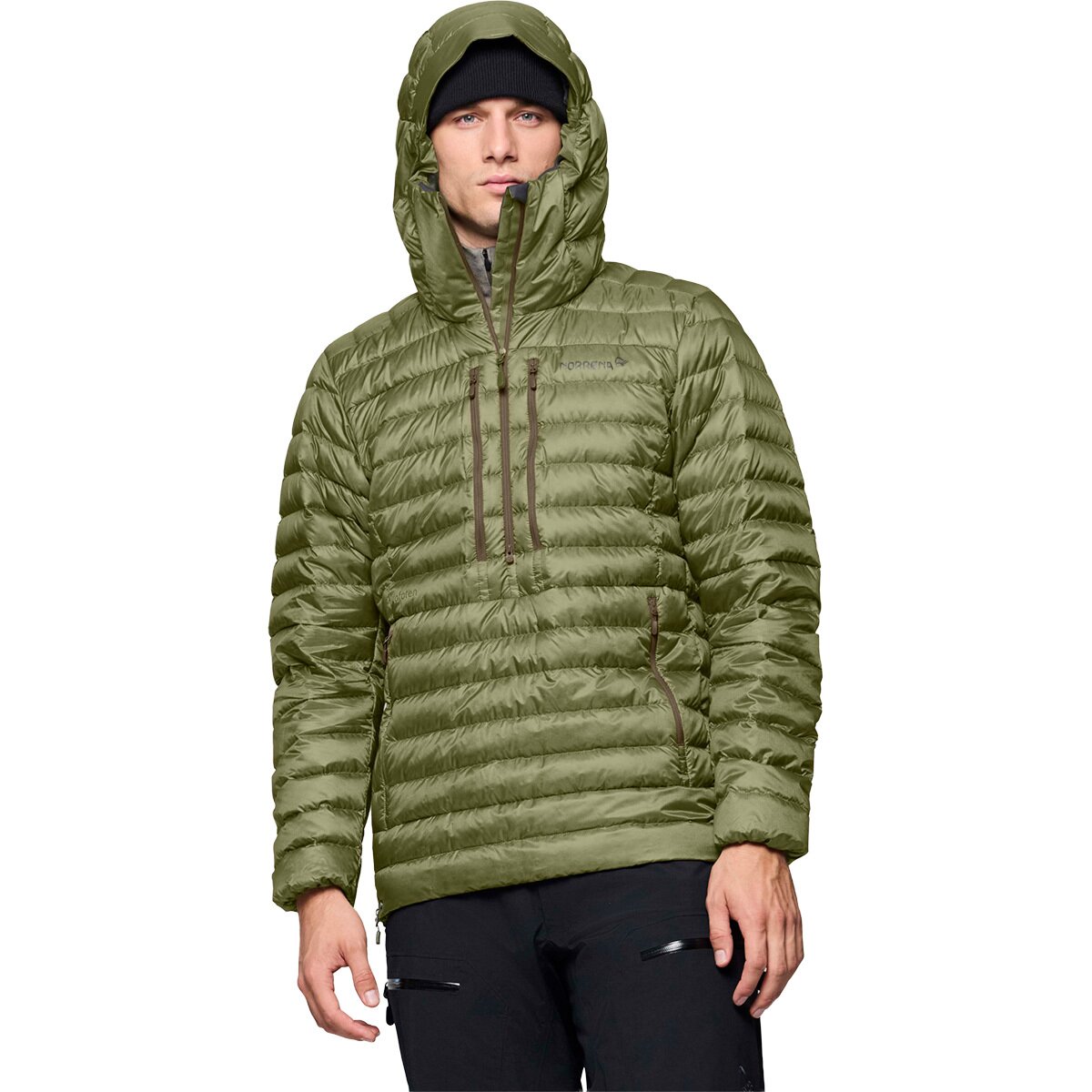 Image of Norrona Lofoten Down800 Anorak - Men's Deep Lichen Green, XL
