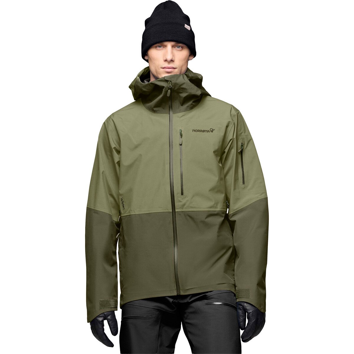 Image of Norrona Lofoten GORE-TEX Jacket - Men's Olive Night/Deep Lichen Green, S