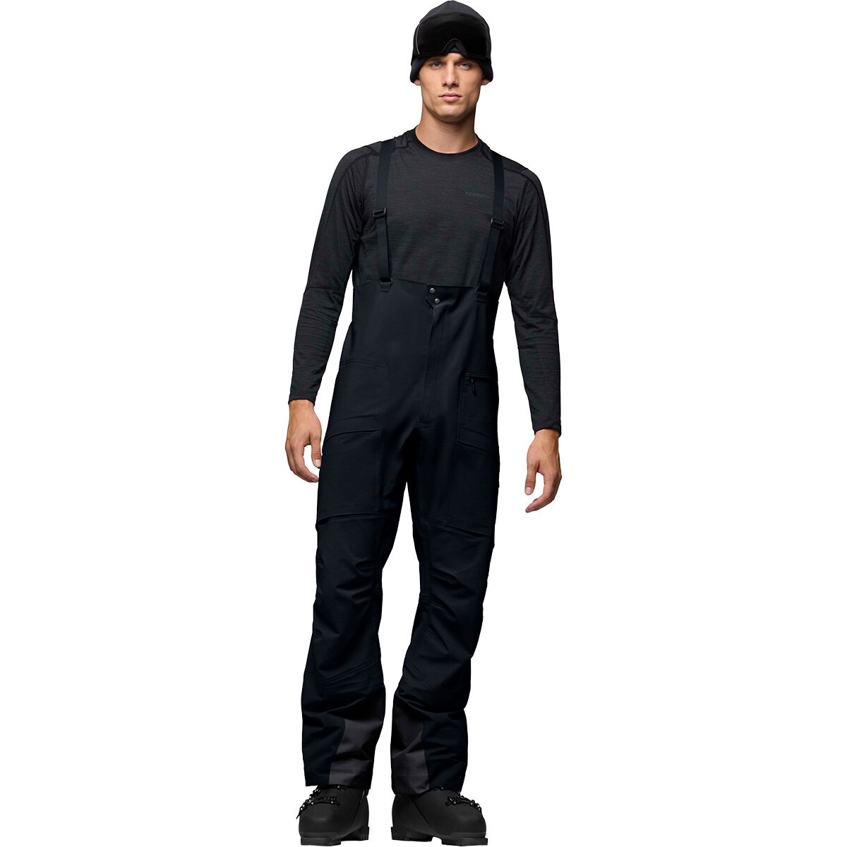 Image of Norrona More GORE-TEX Salopette - Men's Caviar, S