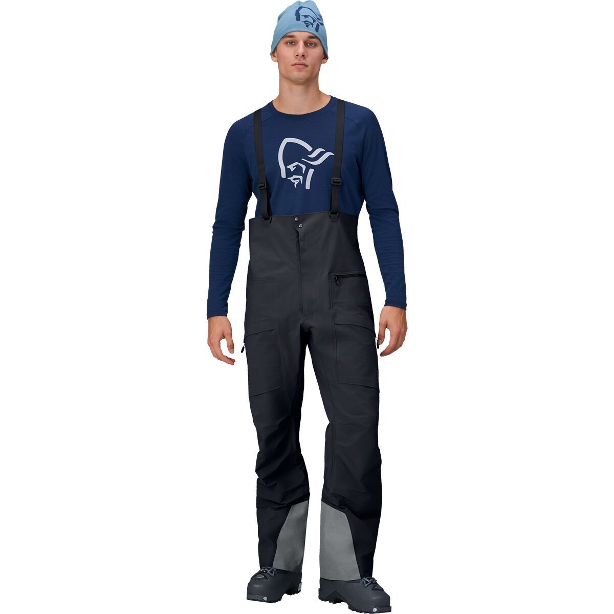 Image of Norrona More GORE-TEX Salopette - Men's Caviar, S