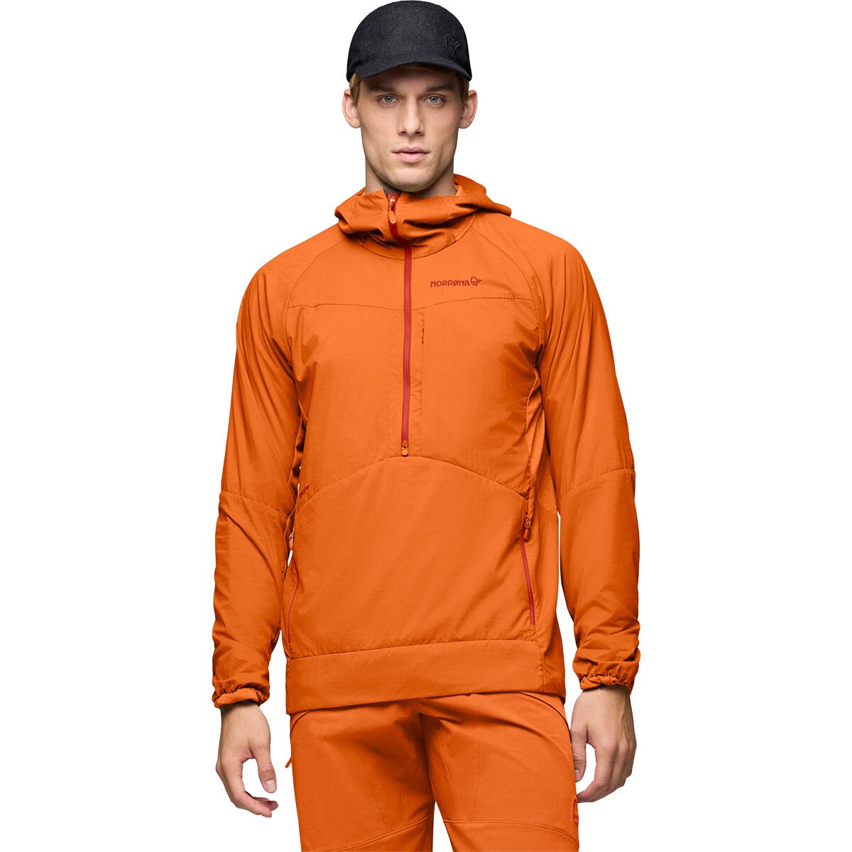 Image of Norrona More Octa Zip Hooded Jacket - Men's Gold Flame, M
