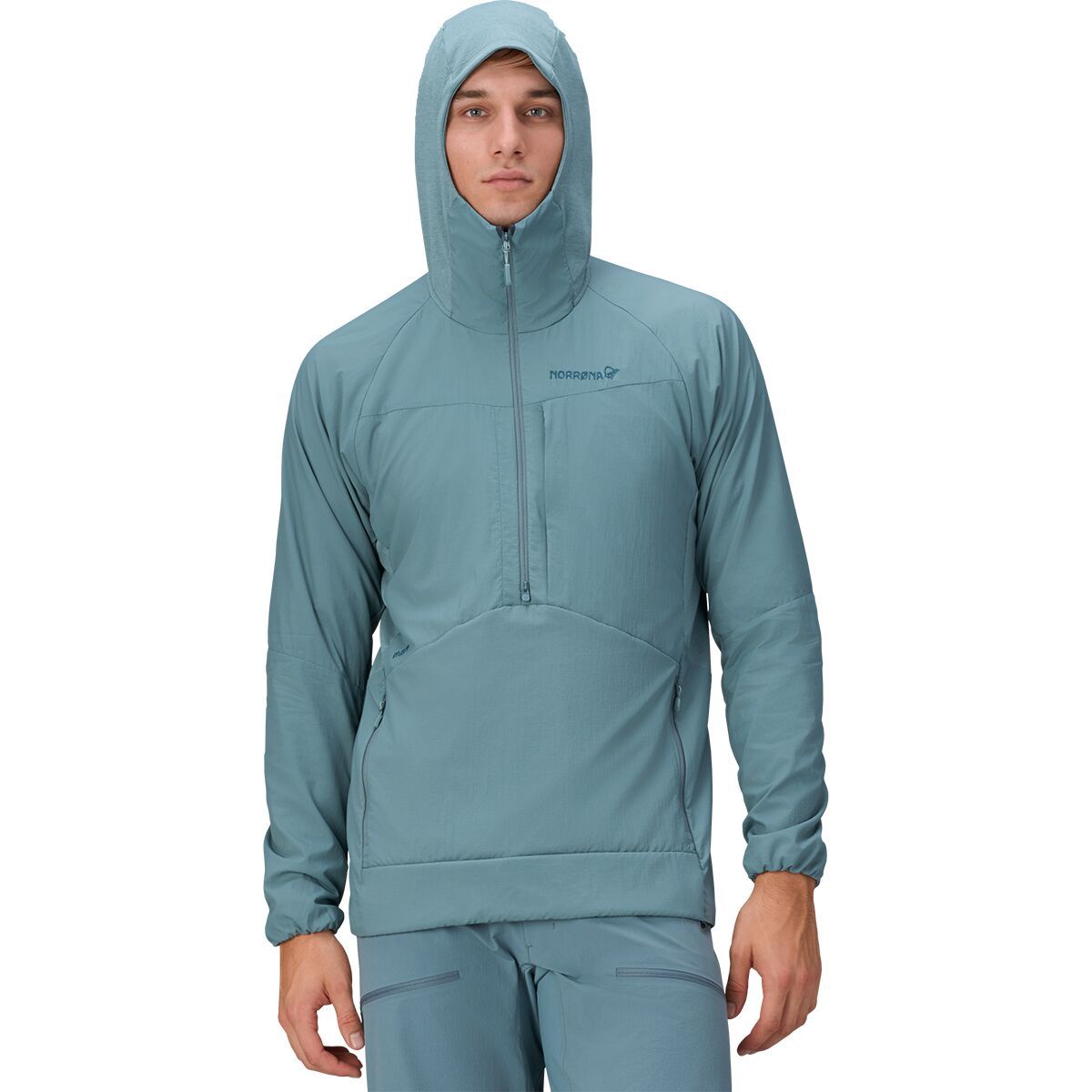 Image of Norrona More Octa Zip Hooded Jacket - Men's Trooper, M