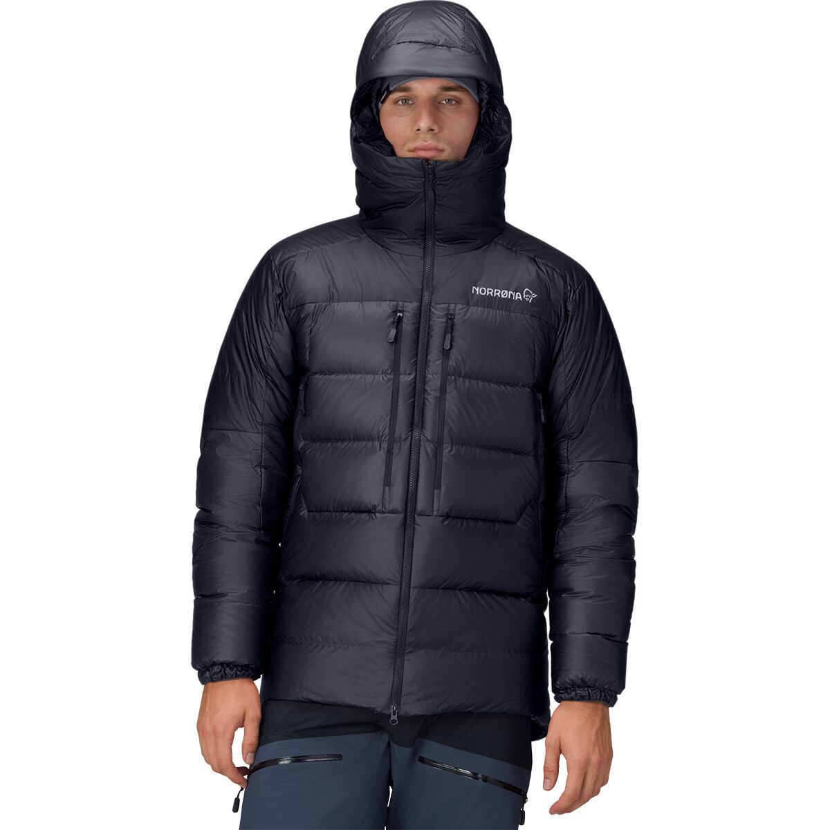 Image of Norrona Trollveggen Down800 Hooded Jacket - Men's Caviar, L