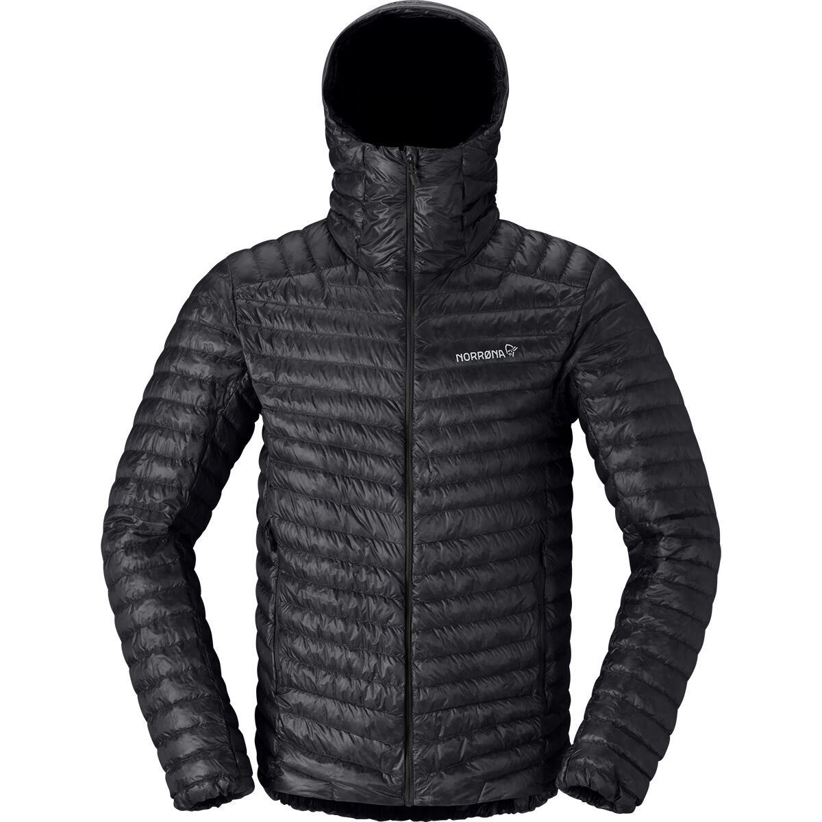 Image of Norrona Trollveggen Superlight Down800 Hooded Jacket - Men's Caviar Black, L