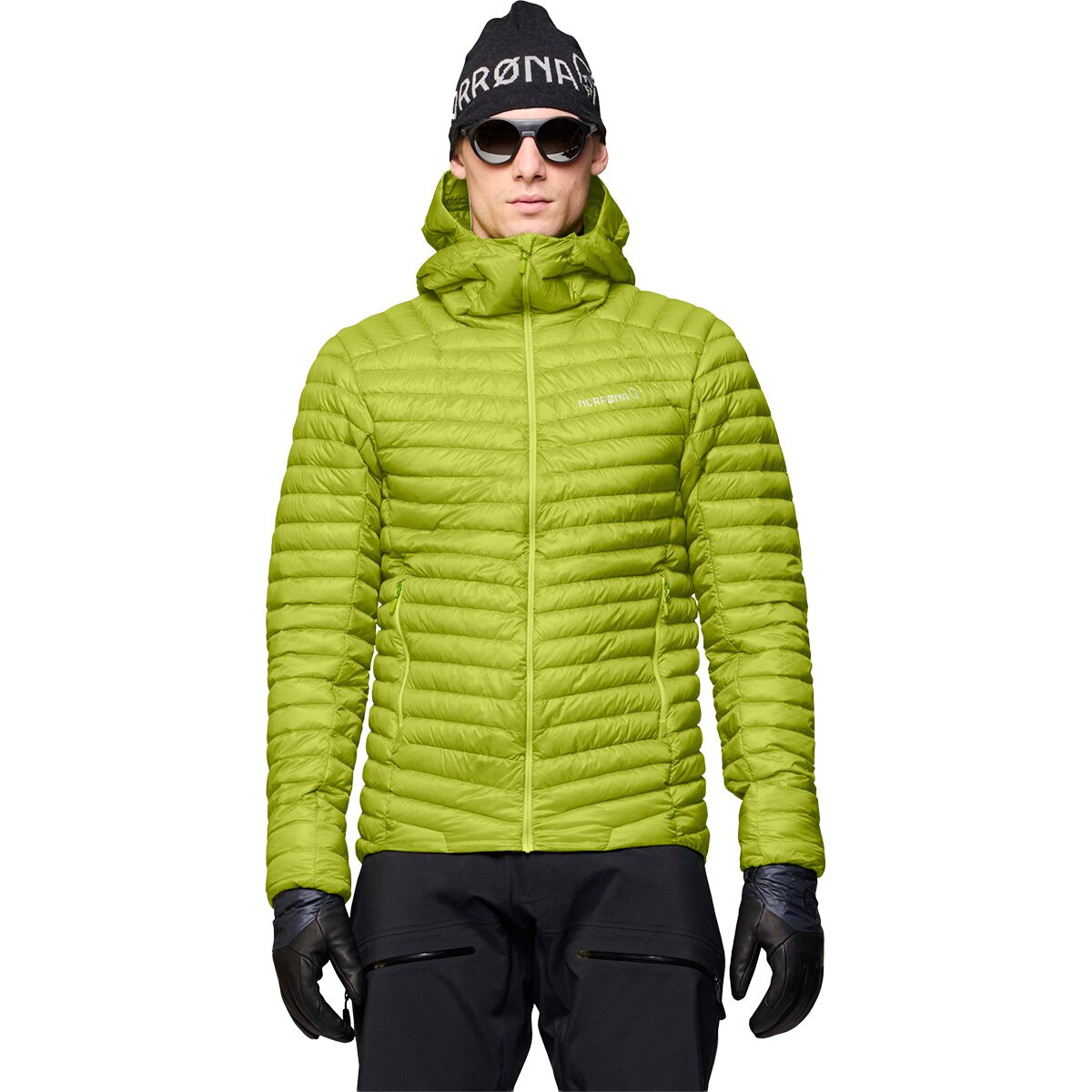Image of Norrona Trollveggen Superlight Down800 Hooded Jacket - Men's Dark Citron, XL