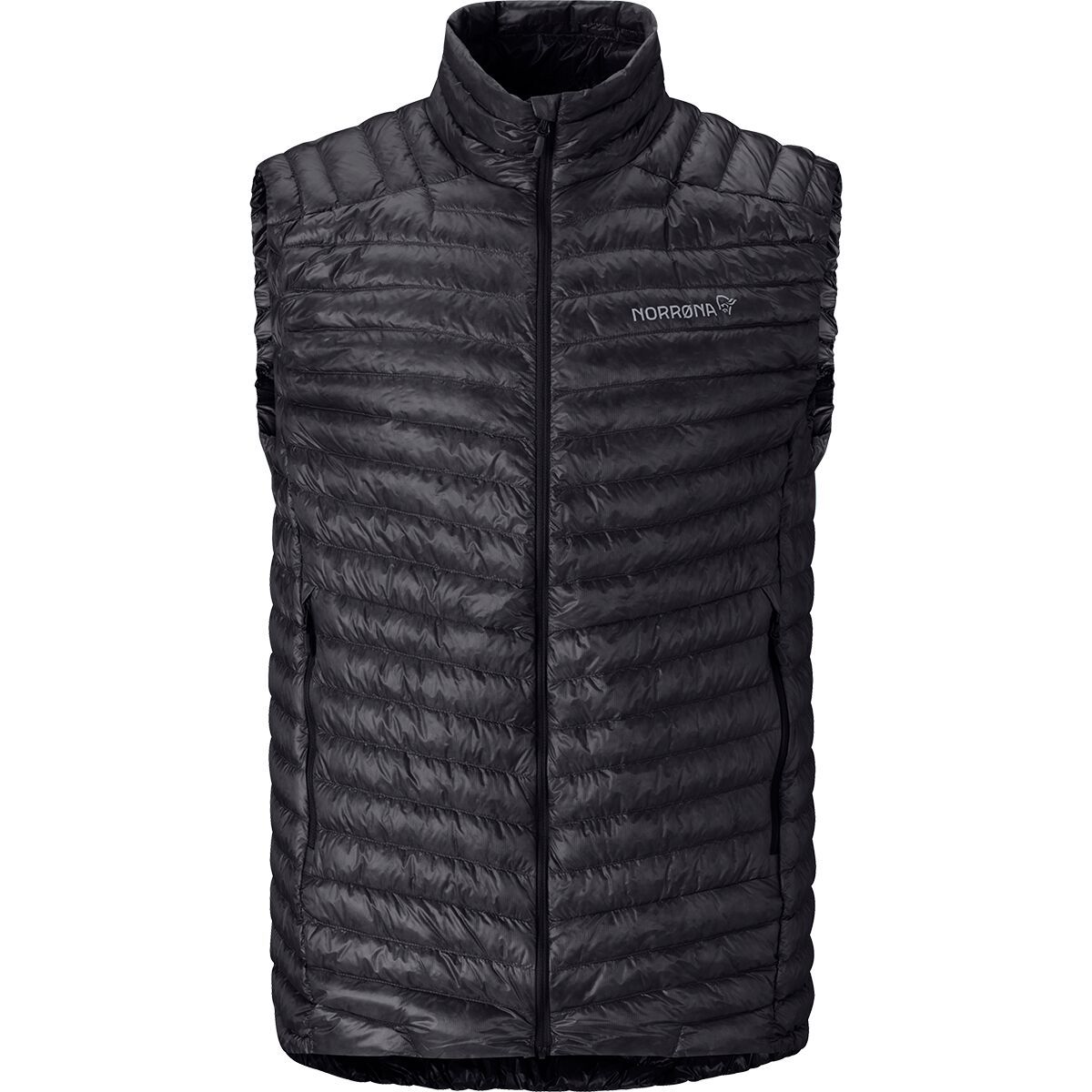 Image of Norrona Trollveggen Superlight Down800 Vest - Men's Caviar Black, L