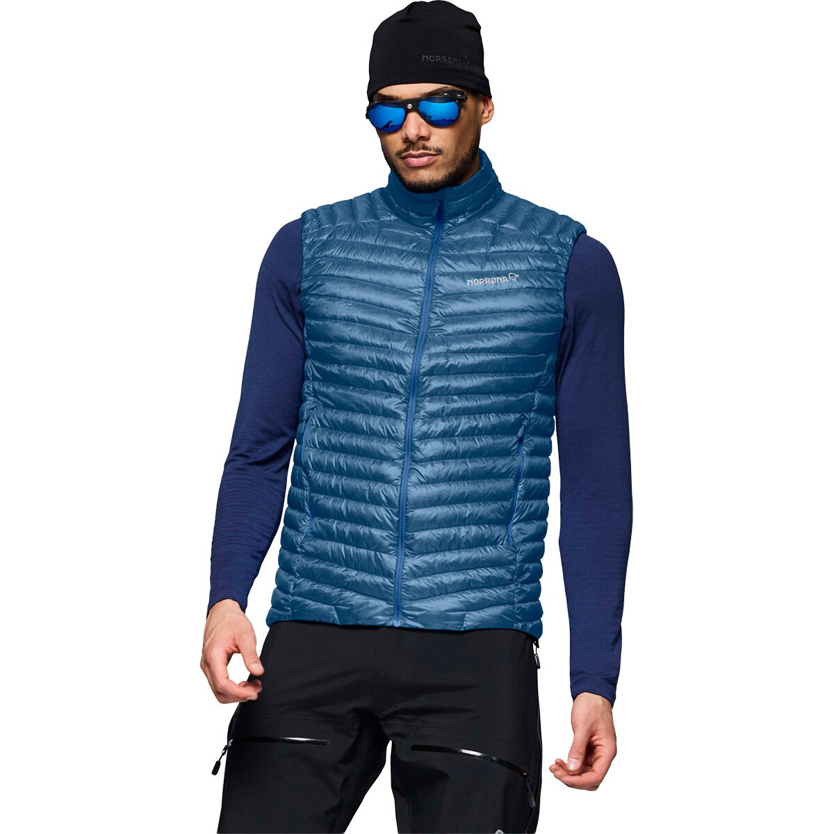 Image of Norrona Trollveggen Superlight Down800 Vest - Men's Dark Blue, S