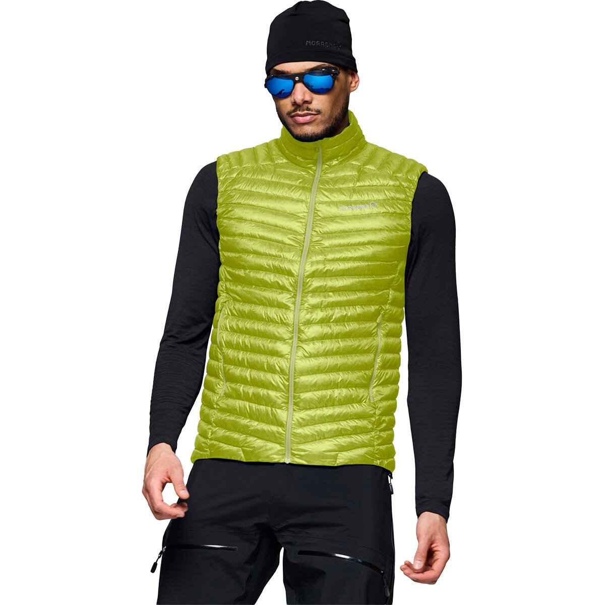Image of Norrona Trollveggen Superlight Down800 Vest - Men's Dark Citron, L