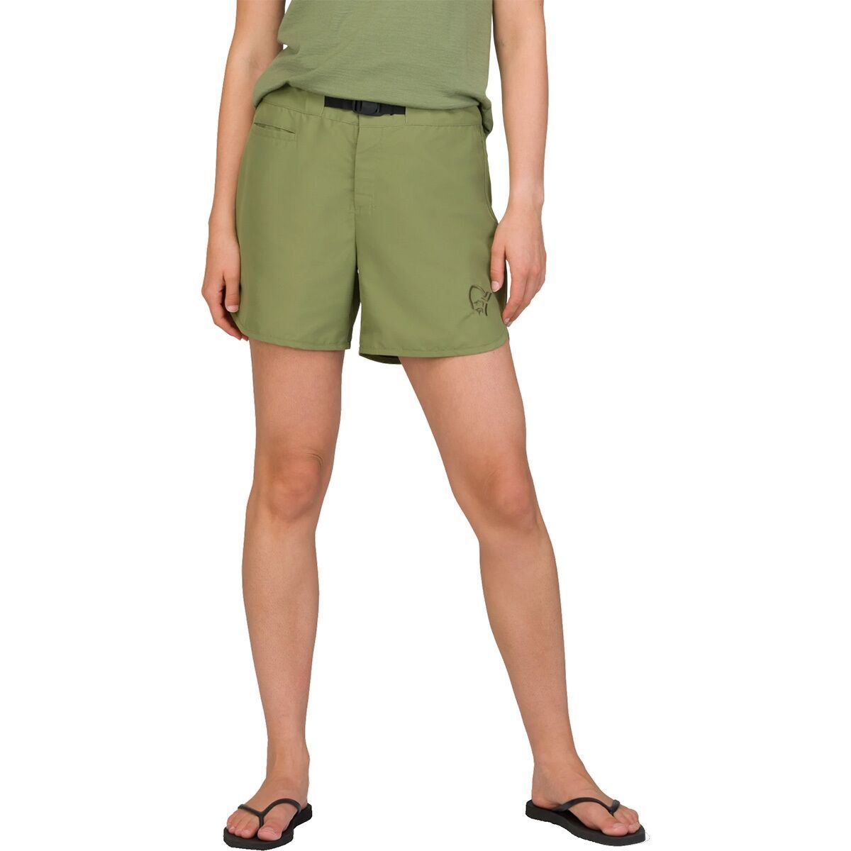 Image of Norrona Femund Silent Grid Short - Women's Loden Green, XS