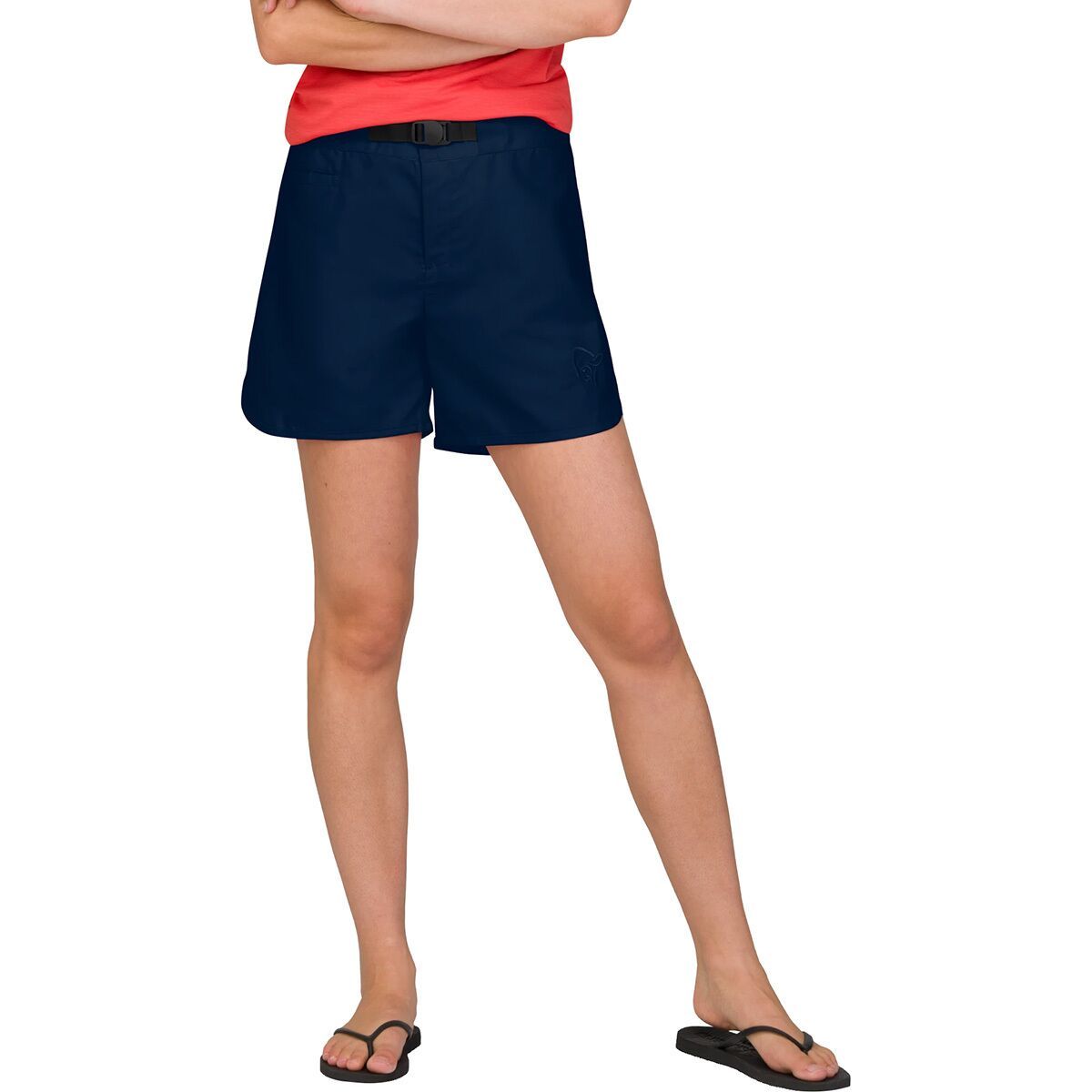 Image of Norrona Femund Silent Grid Short - Women's Navy Blazer, S