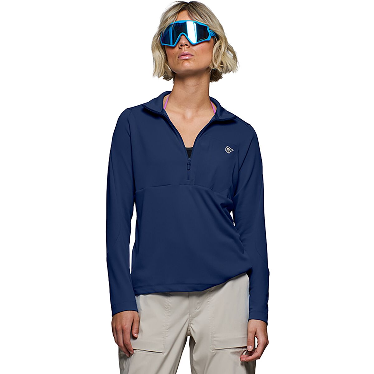Image of Norrona Femund Warm1 Half-Zip Pullover - Women's Indigo Night, L