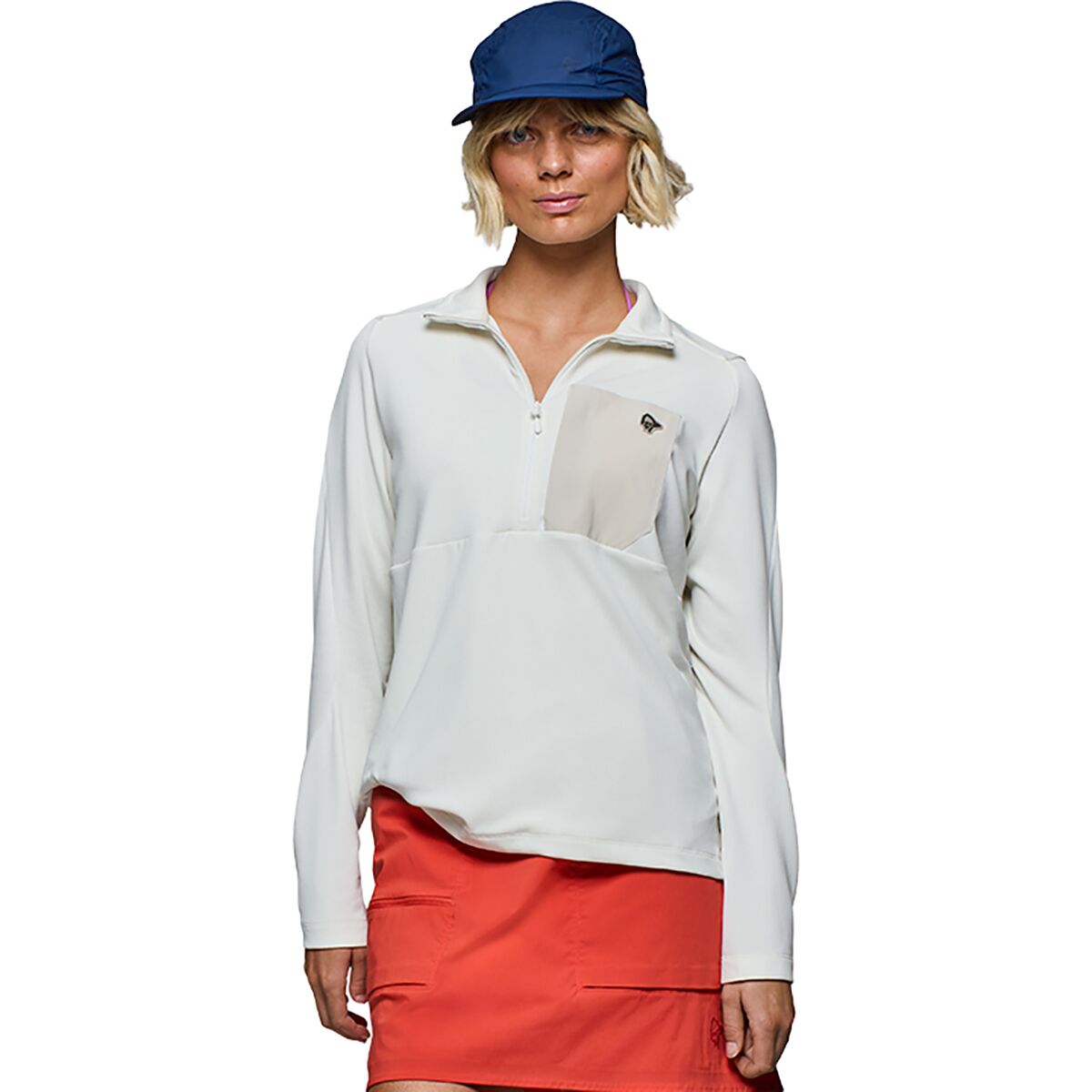 Image of Norrona Femund Warm1 Half-Zip Pullover - Women's Snow White, L
