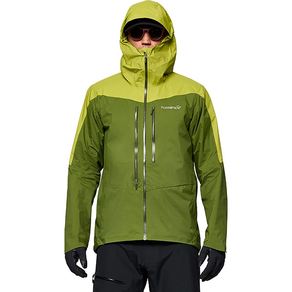 Image of Norrona Falketind Dri1 Jacket - Men's Pesto/Golden Lime, M