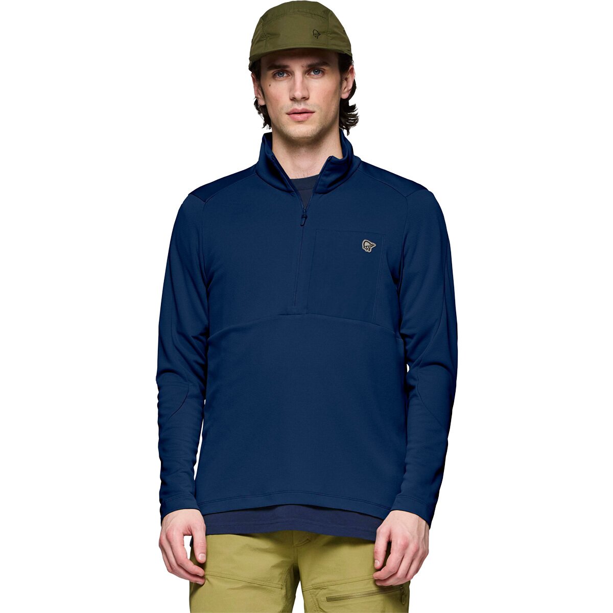 Image of Norrona Femund Warm1 Half-Zip - Men's Indigo Night, S