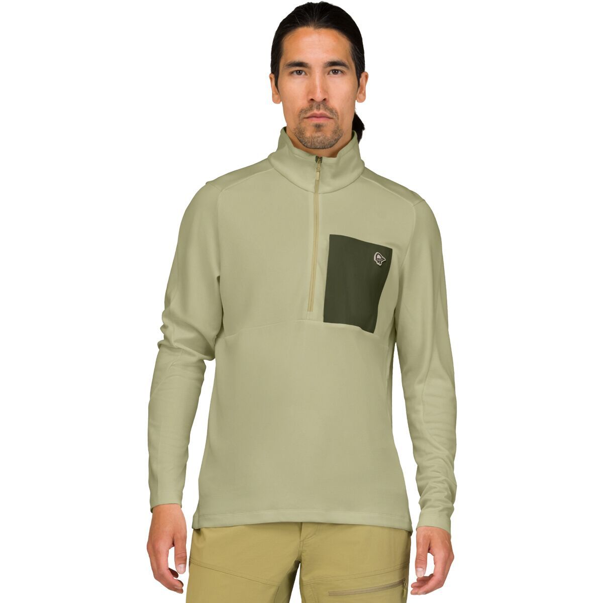 Image of Norrona Femund Warm1 Half-Zip - Men's Sage Green, M