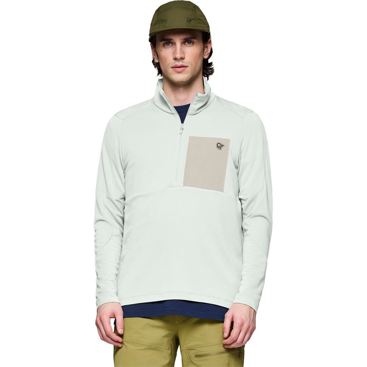 Image of Norrona Femund Warm1 Half-Zip - Men's Snow White, S