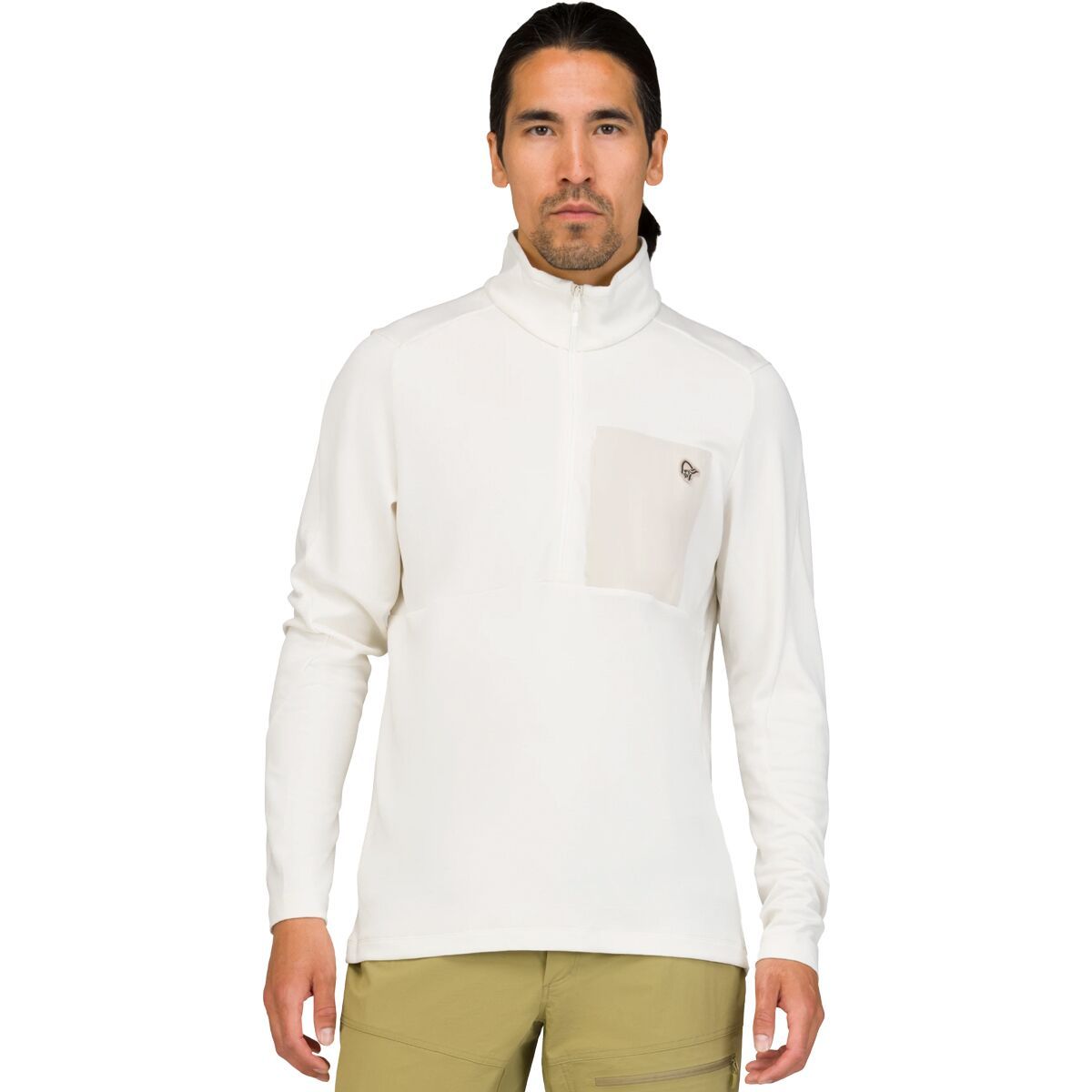 Image of Norrona Femund Warm1 Half-Zip - Men's Snow White, XL