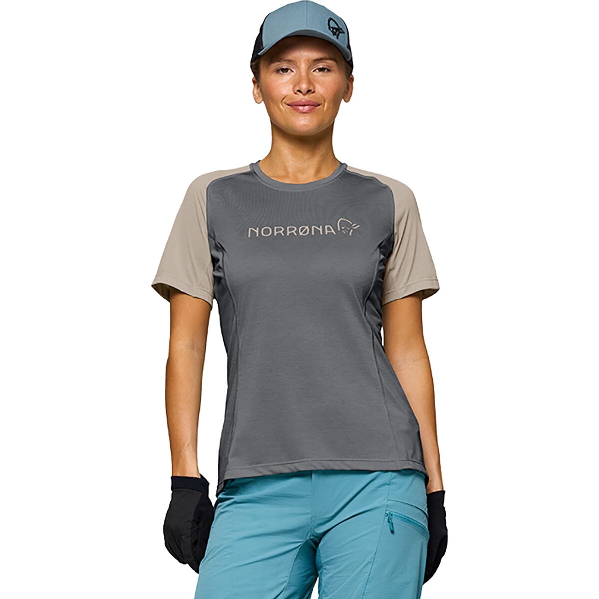 Image of Norrona Fjora Equaliser Lightweight T-Shirt - Women's Beluga/Winter Twig, L