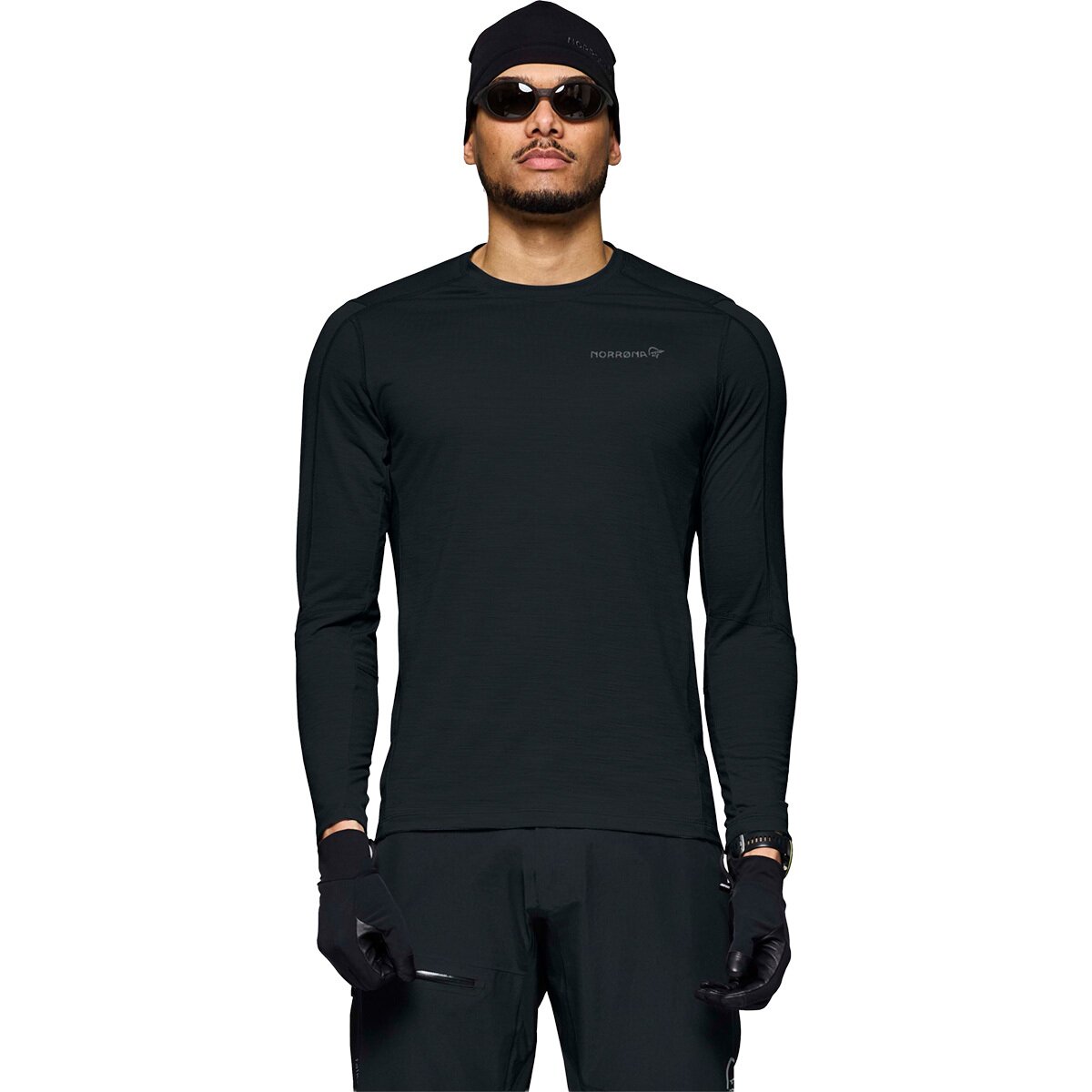 Image of Norrona Falketind EqualiserUll Long-Sleeve Top - Men's Caviar Black, S