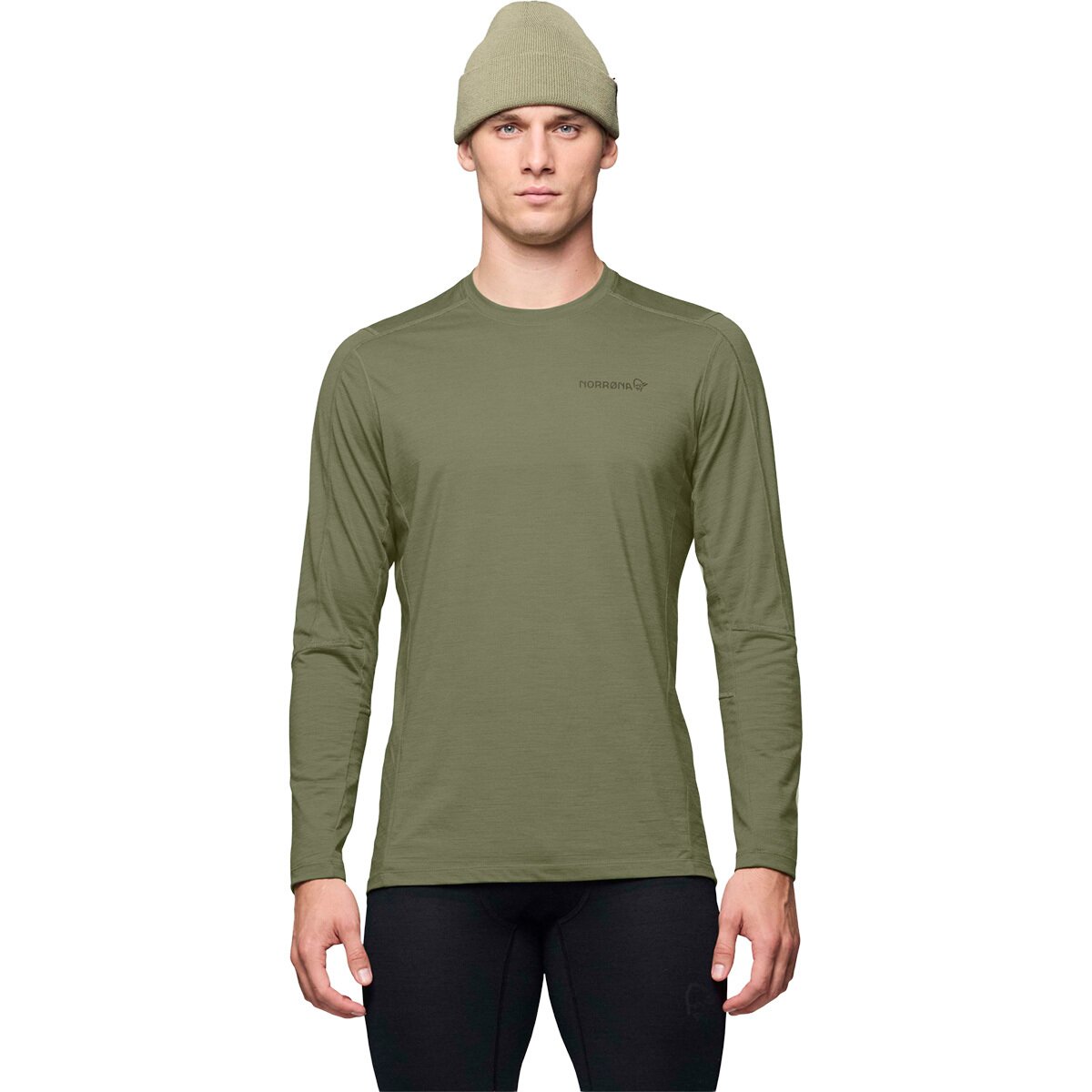 Image of Norrona Falketind EqualiserUll Long-Sleeve Top - Men's Deep Lichen Green, XL