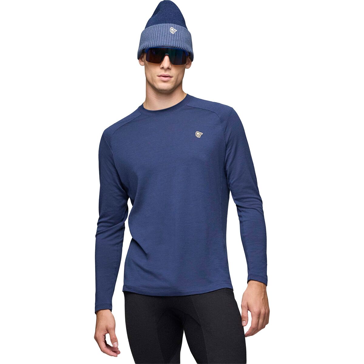 Image of Norrona Femund PureUll Long-Sleeve Top - Men's Indigo Night, L